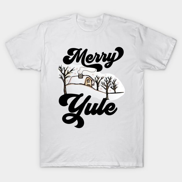 Merry Yule Snow Season T-Shirt by bubbsnugg